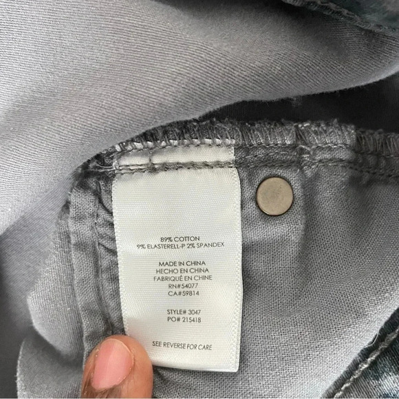 CAbi tie dyed grid curvy skinny jeans blue/grey pants 2 - Picture 5 of 5